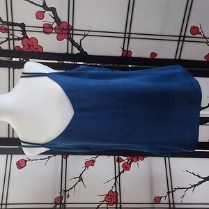 M&S collection size UK 16 US 12, Blue green spaghetti straps